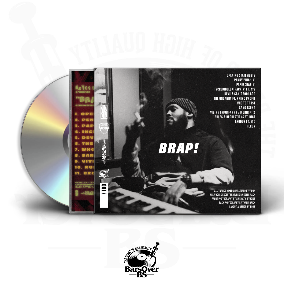 Estee Nack x V Don - BRAP (Jewel Case CD With Alt Artwork O-Card) (Glass Mastered CDs)