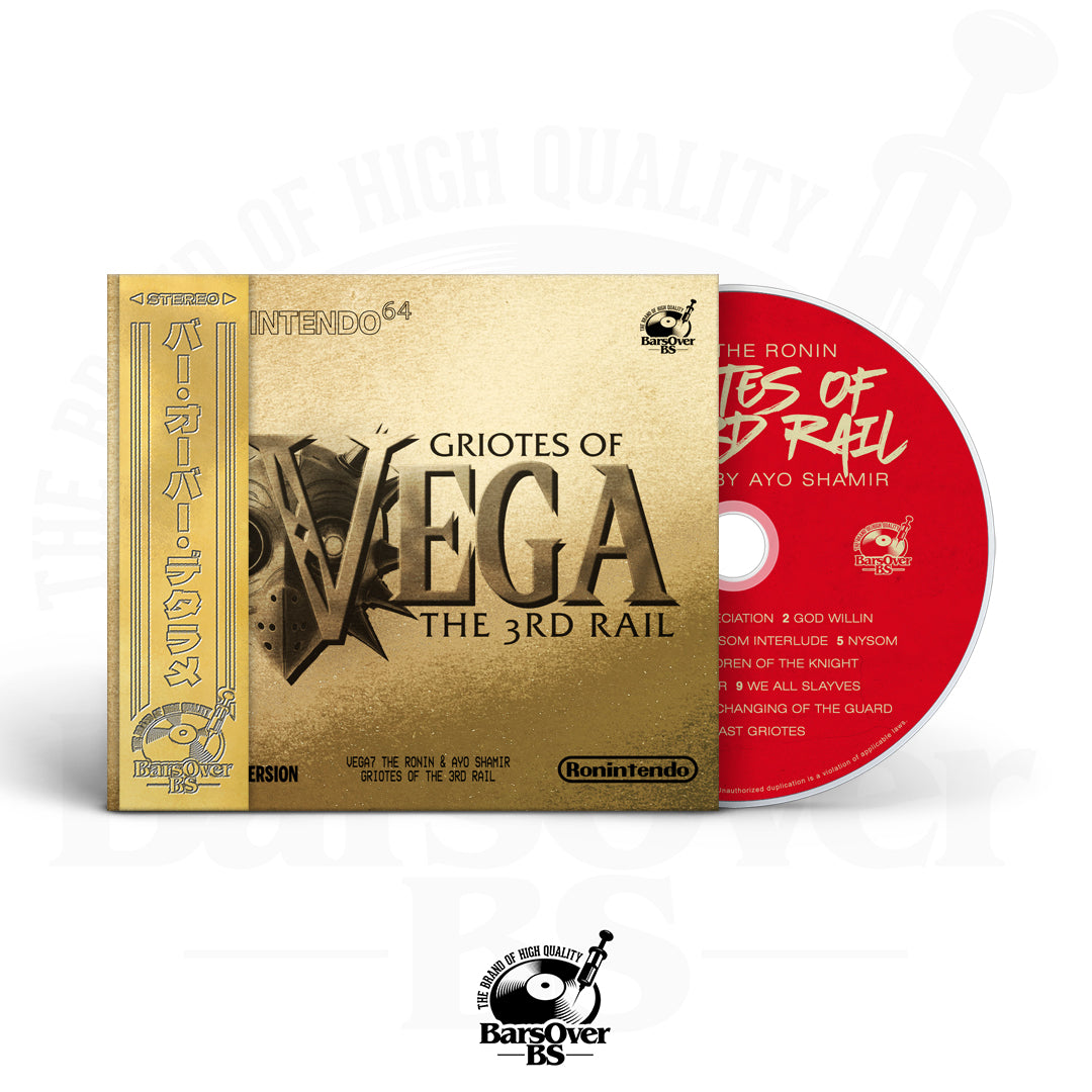 Vega7 The Ronin x Ayo Shamir - Griotes Of The 3rd Rail (Gold Alt Cover Digipak CD With Obi Strip) (Glass Mastered) (ONE PER PERSON/HOUSEHOLD) (ONLY 5 UNITS)