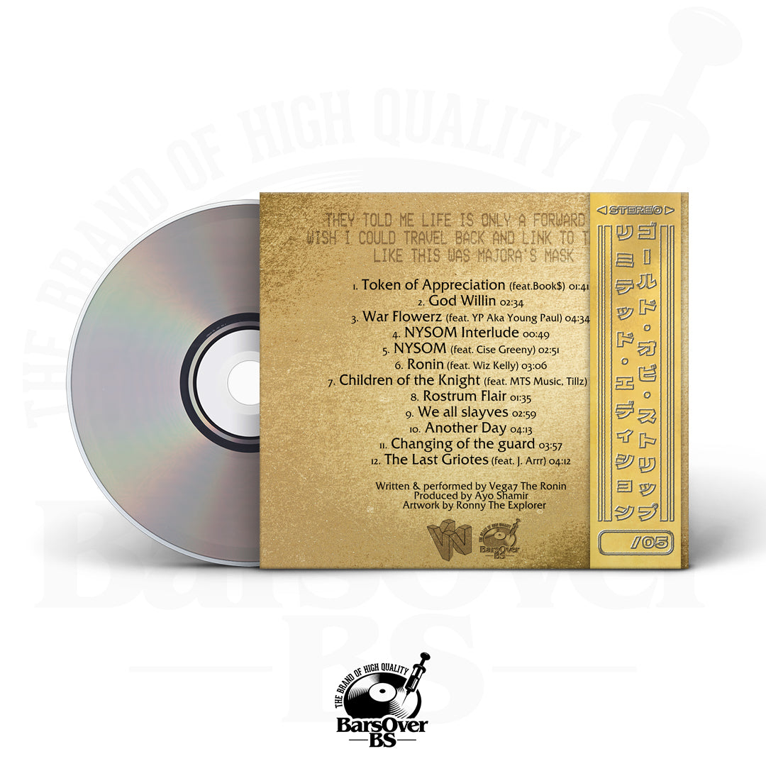 Vega7 The Ronin x Ayo Shamir - Griotes Of The 3rd Rail (Gold Alt Cover Digipak CD With Obi Strip) (Glass Mastered) (ONE PER PERSON/HOUSEHOLD) (ONLY 5 UNITS)