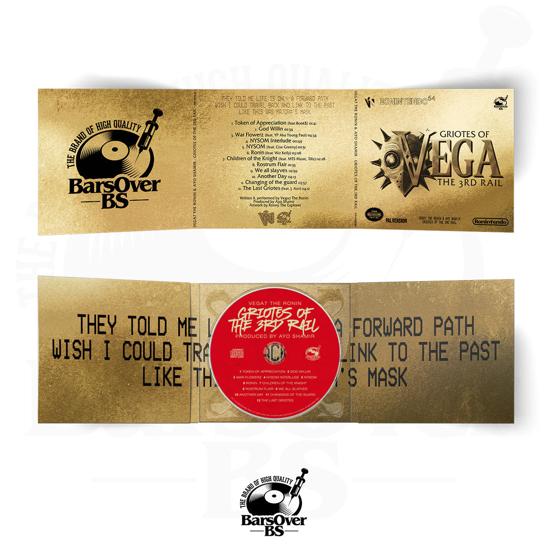 Vega7 The Ronin x Ayo Shamir - Griotes Of The 3rd Rail (Gold Alt Cover Digipak CD With Obi Strip) (Glass Mastered) (ONE PER PERSON/HOUSEHOLD) (ONLY 5 UNITS)