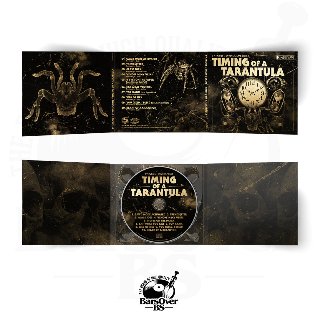 Ty Farris x Divine Crime - Timing Of A Tarantula (GOLD Digipak CD With Obi Strip) (Glass Mastered) (ONE PER PERSON/HOUSEHOLD)