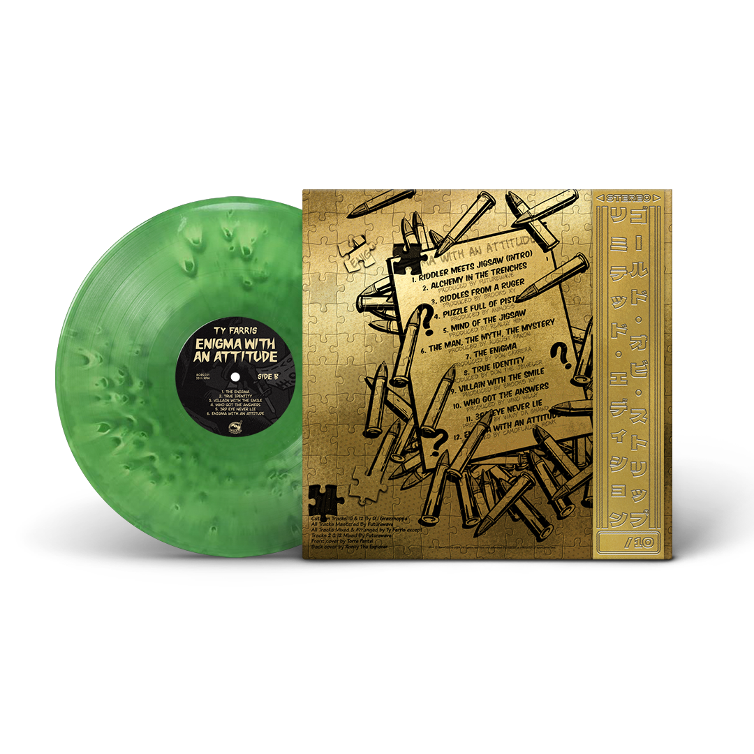 Ty Farris - Enigma With An Attitude (Gold BarsOverBS + Riddler Green Vinyl) (Comes With Special Gold Tape) (ONE PER PERSON/HOUSEHOLD))