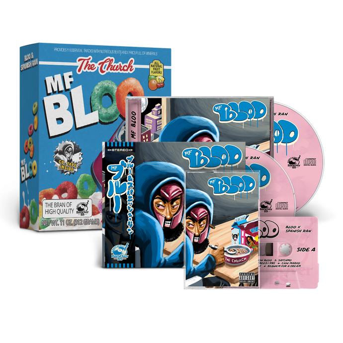 Bloo Azul x Spanish Ran - MF Bloo (Fruit Loop Cereal Box Bundle Including Jewel Case & Digipak CD + Cassette Tape) (ONE PER PERSON)