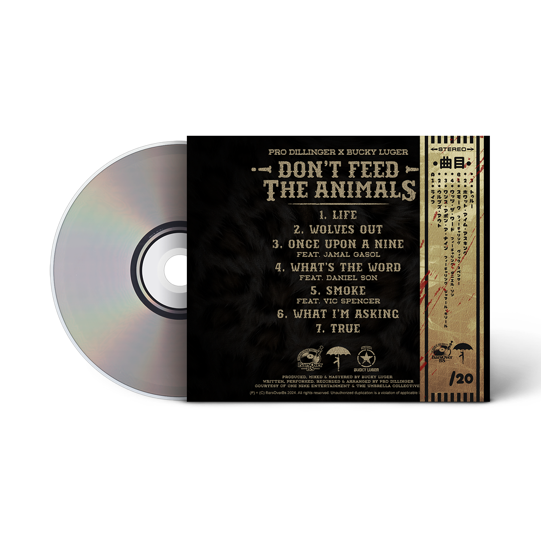 Pro Dillinger x Bucky Luger - Don't Feed The Animals (Digipak CD's With Obi Strips)