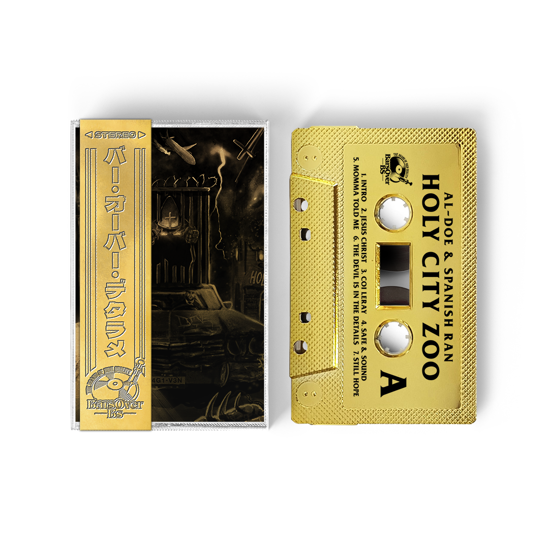 Al Doe x Spanish Ran - Holy City Zoo (Gold BarsOverBS Cassette Tape) (ONE PER PERSON/HOUSEHOLD)