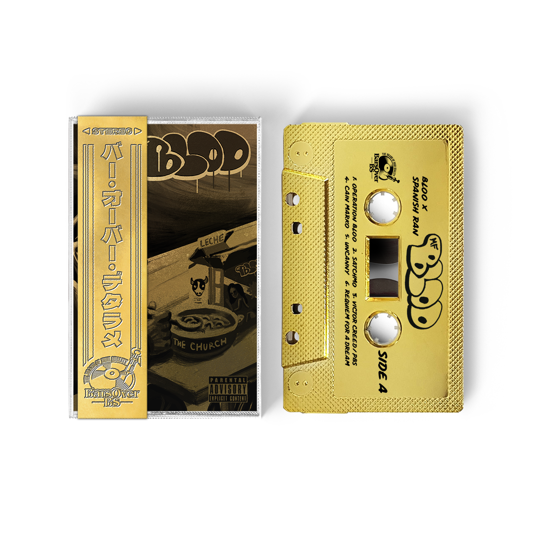 Bloo Azul x Spanish Ran - MF Bloo (Gold BarsOverBS Cassette Tape) (ONE PER PERSON/HOUSEHOLD)