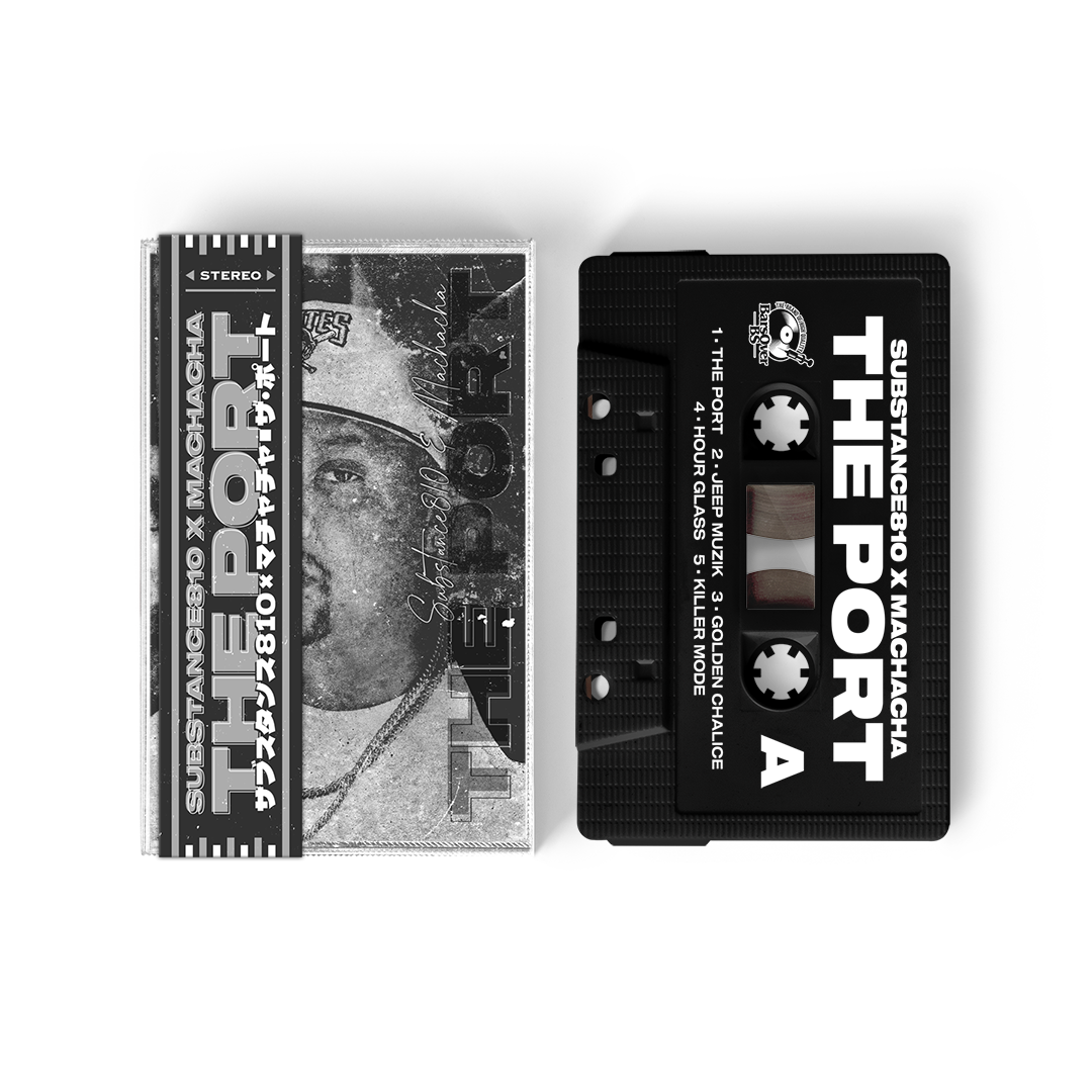 Substance810 x Machacha - The Port (Cassette Tape With Obi Strip) (Split Color Black/White)