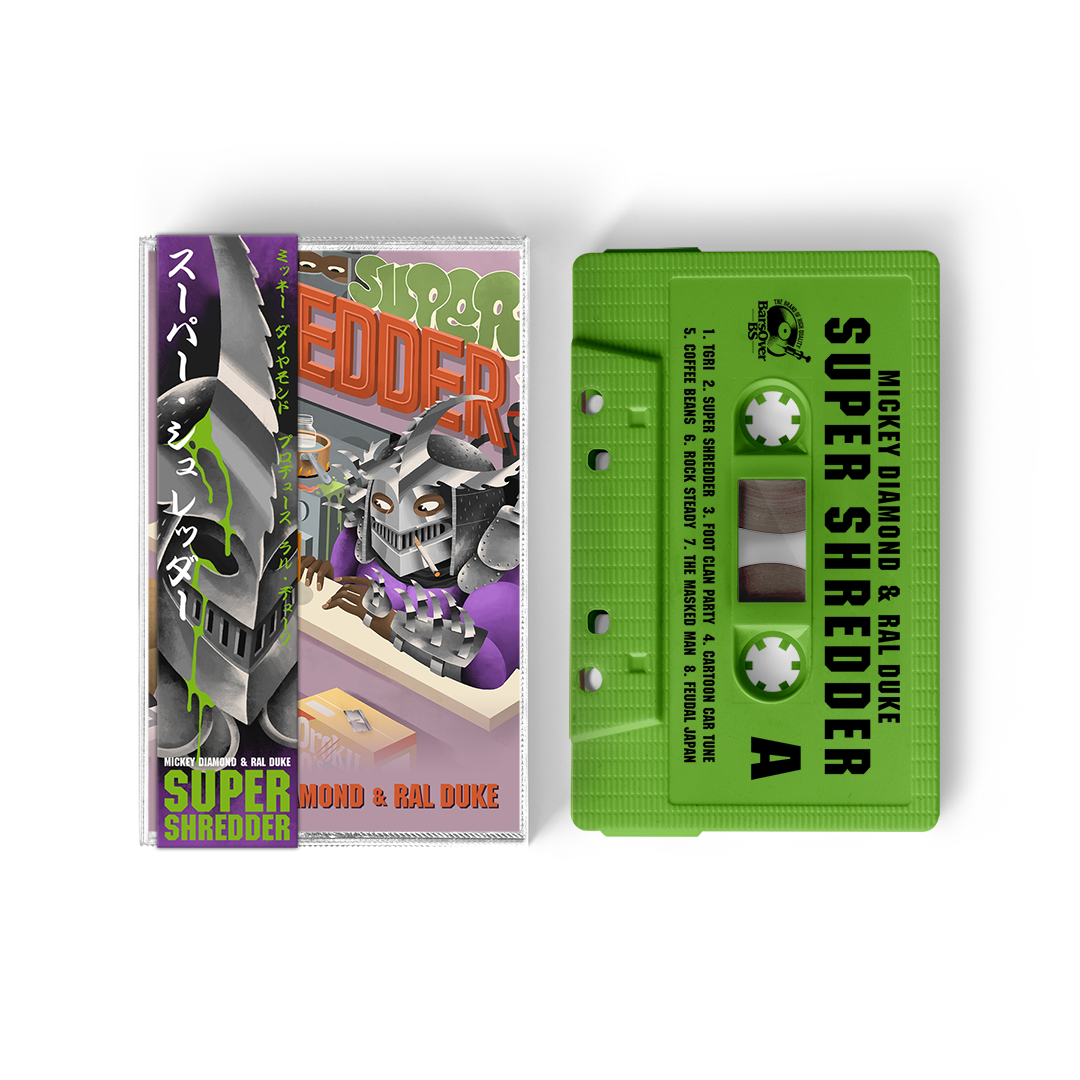 Mickey Diamond x Ral Duke - Super Shredder (Ooze Green Cassette Tape With Obi Strip) (ONE PER PERSON/HOUSEHOLD)