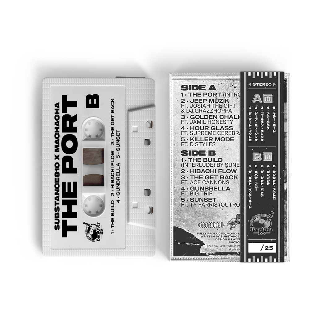 Substance810 x Machacha - The Port (Cassette Tape With Obi Strip) (Split Color Black/White)