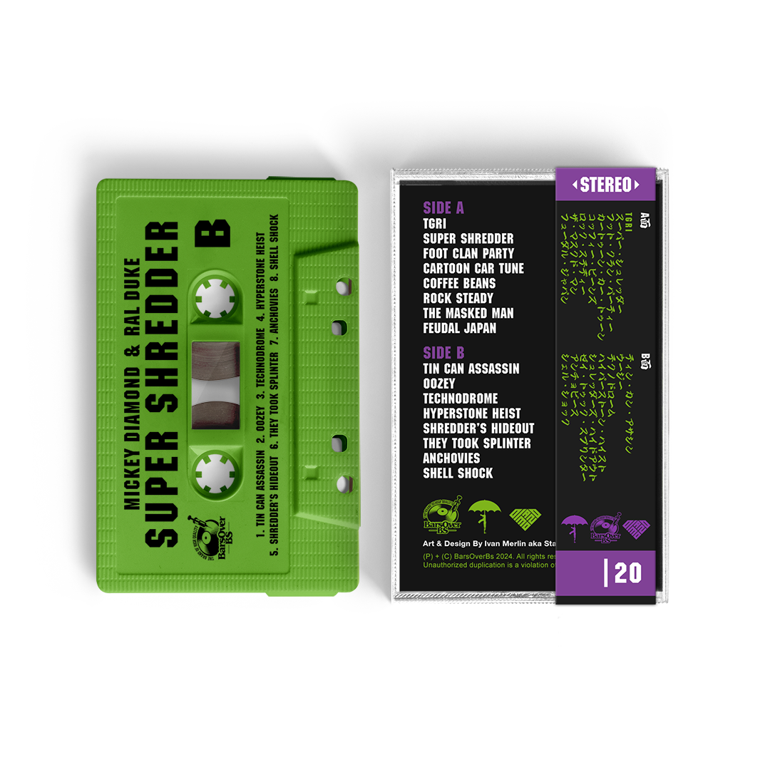 Mickey Diamond x Ral Duke - Super Shredder (Ooze Green Cassette Tape With Obi Strip) (ONE PER PERSON/HOUSEHOLD)