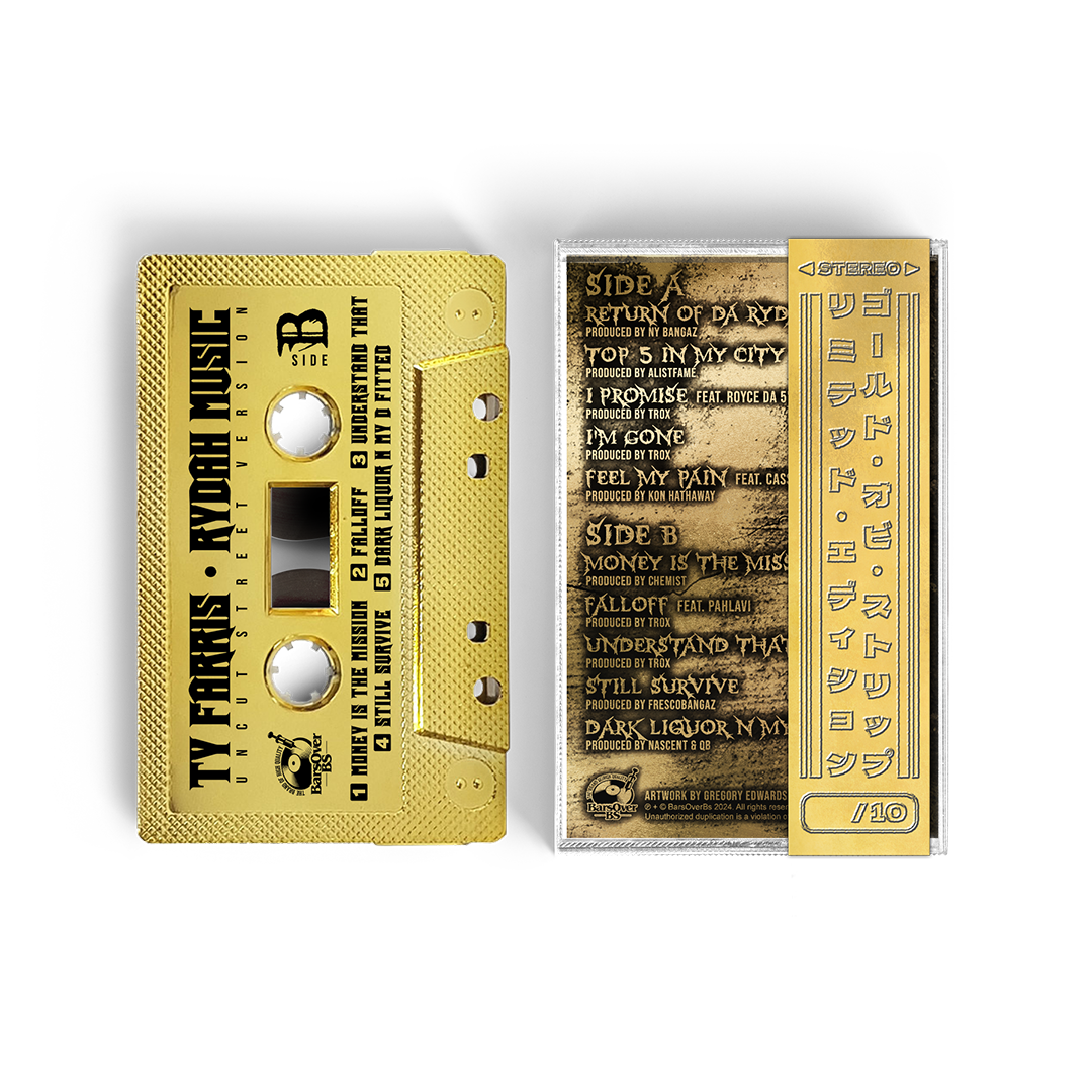 Ty Farris - Rydah Music Uncut 1st Edition (Gold BarsOverBS Cassette Tape) (ONE PERSON/HOUSEHOLD) (Read Details)