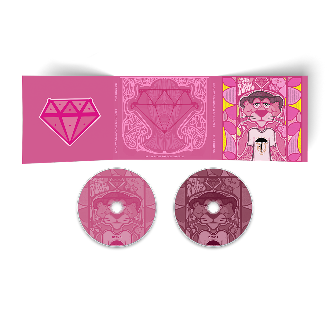 Mickey Diamond x Dj Hunter - The Pink Mixtape CD (Double Disc Digipak Pecue Design)