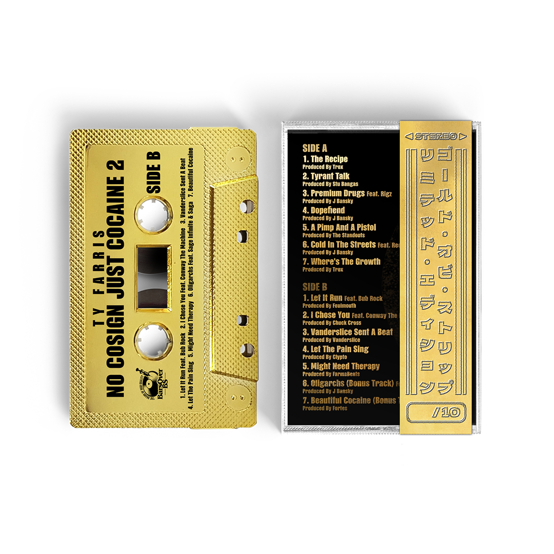 Ty Farris - No Cosign Just Cocaine 2 (RETRO GOLD BarsOverBS Tape) (ONE PER PERSON)