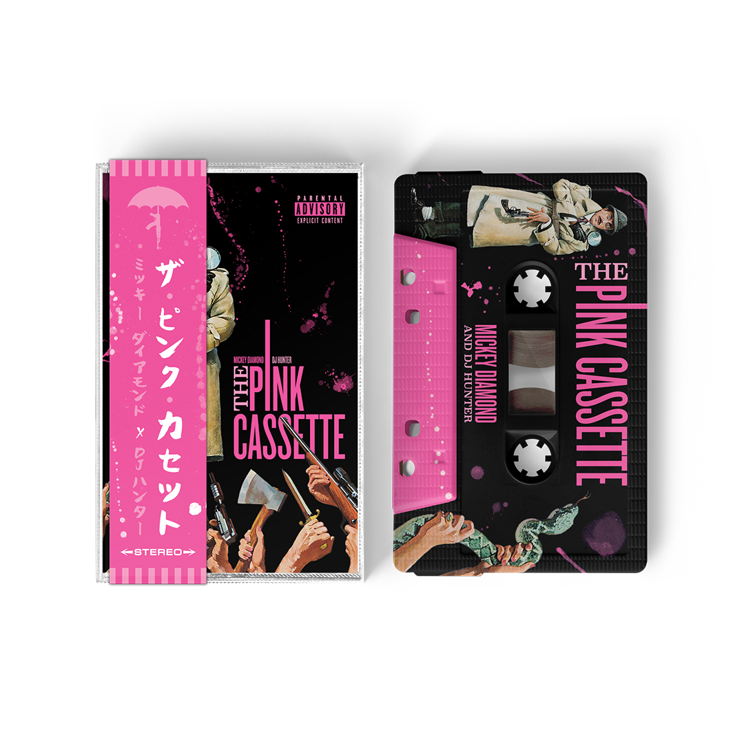 Mickey Diamond x Dj Hunter - The Pink Mixtape Cassette Tape (Pecue Design x Sober Design Edition)