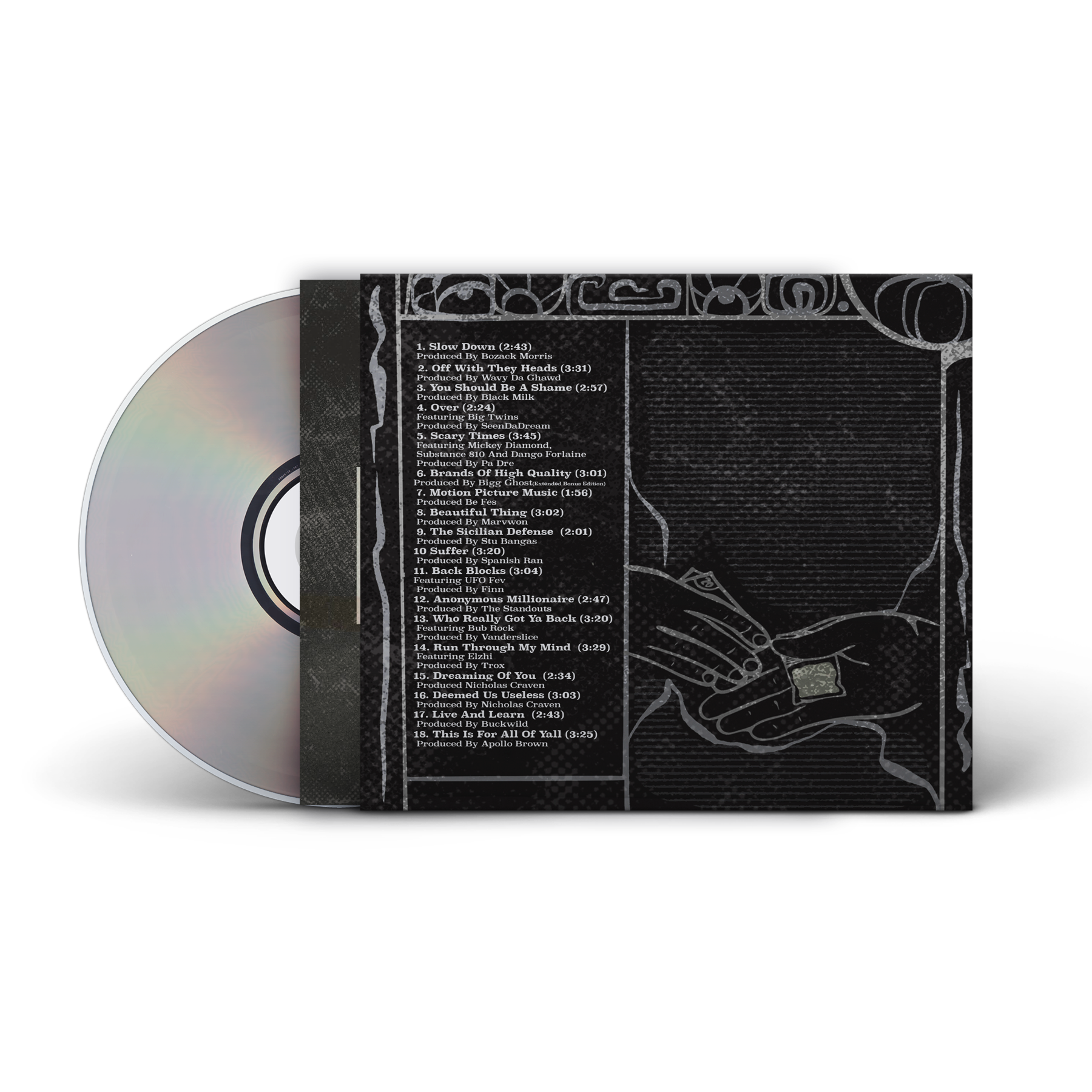 Ty Farris - No Cosign Just Cocaine 4 Pecue Design Digipak CD With 8 Page Booklet & 5 Bonus Tracks Produced By Buckwild,Nicholas Craven, Big Ghost & More