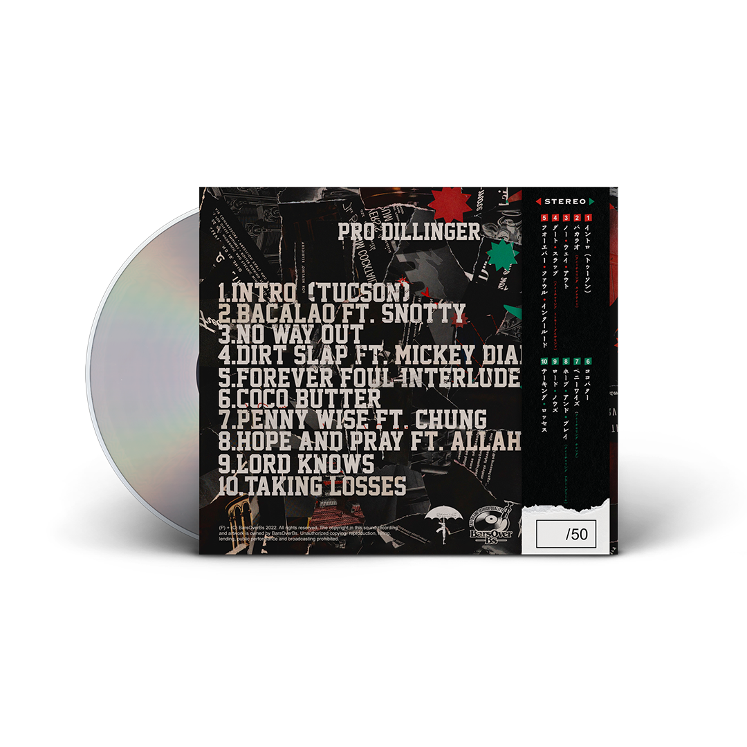 Pro Dillinger - Forever Foul (6 Page Panel Digipak CD's)