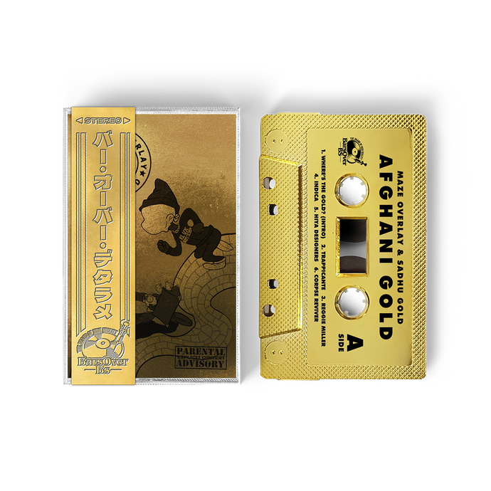 Maze Overlay x Sadhugold - Afghani Gold (Gold BarsOverBS Cassette Tape With Obi Strip)(1 PER CUSTOMER)  (Bonus Track Feat. Roc Marci Produced By WahrSeason)