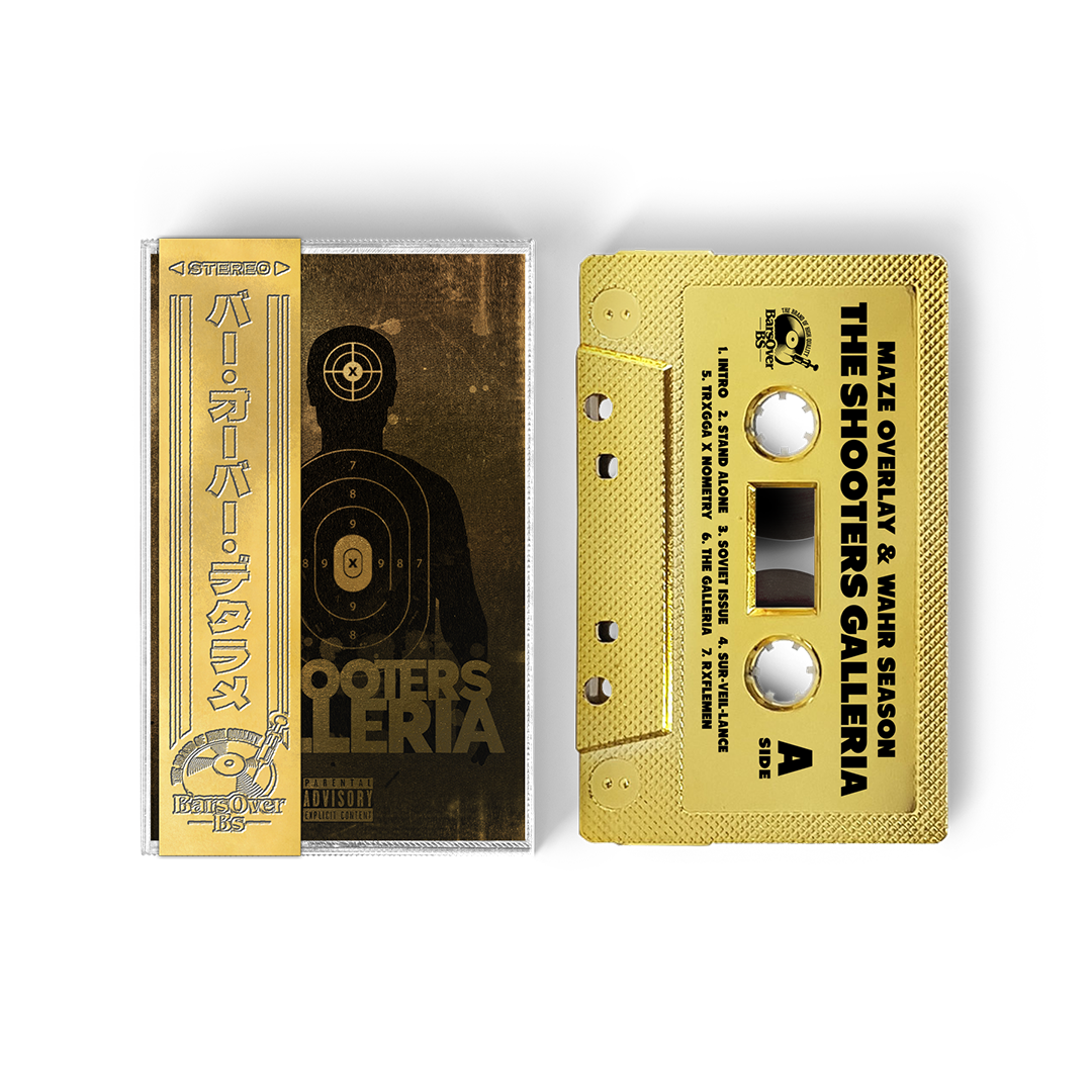 Maze Overlay x Wahr Season - Shooters Galleria (GOLD BarsOverBS Cassette Tape With Obi Strip)(One Per Customer)